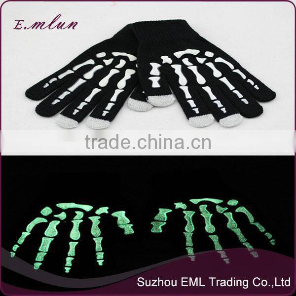 Unisex winter magic knitted noctilucent gloves
