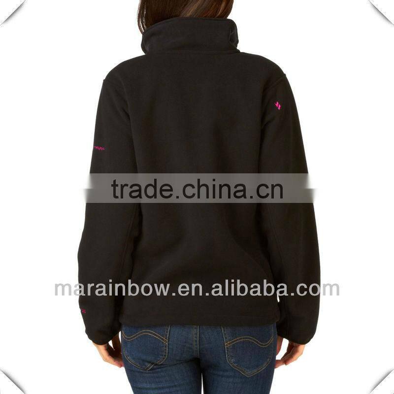 Ladies' Prety Full-zipper Jacket with Pouch Pockets