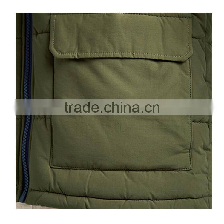 Hot Design Men'S Contrast Color Fashion Hoody Padded Quilting Jacket For Sale