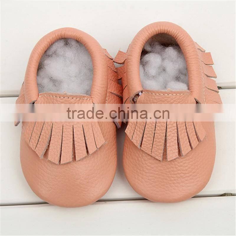 Two Style Baby Toddler Cute Moccasin Indoor Infant Comfortable Soft Leather Sole Shoes