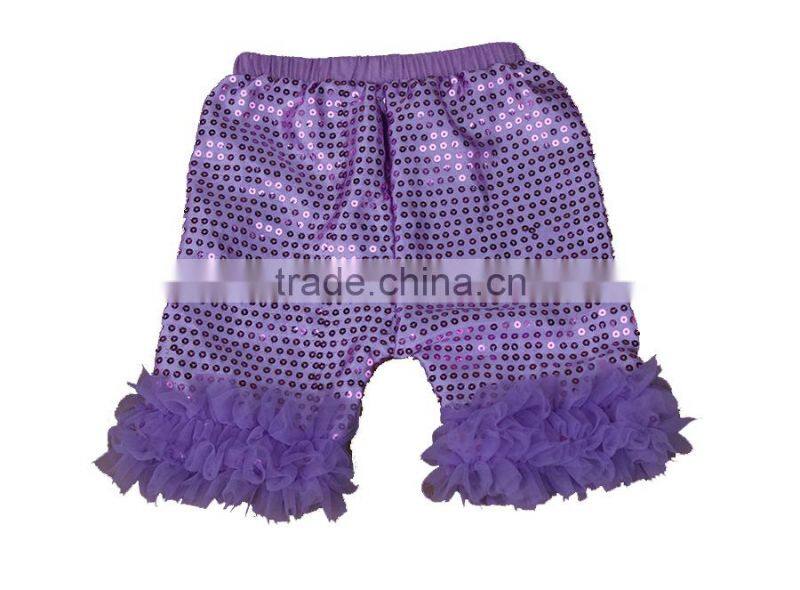 Wholesale sequins girls shorts baby clothes ruffle shorts yiwu factory