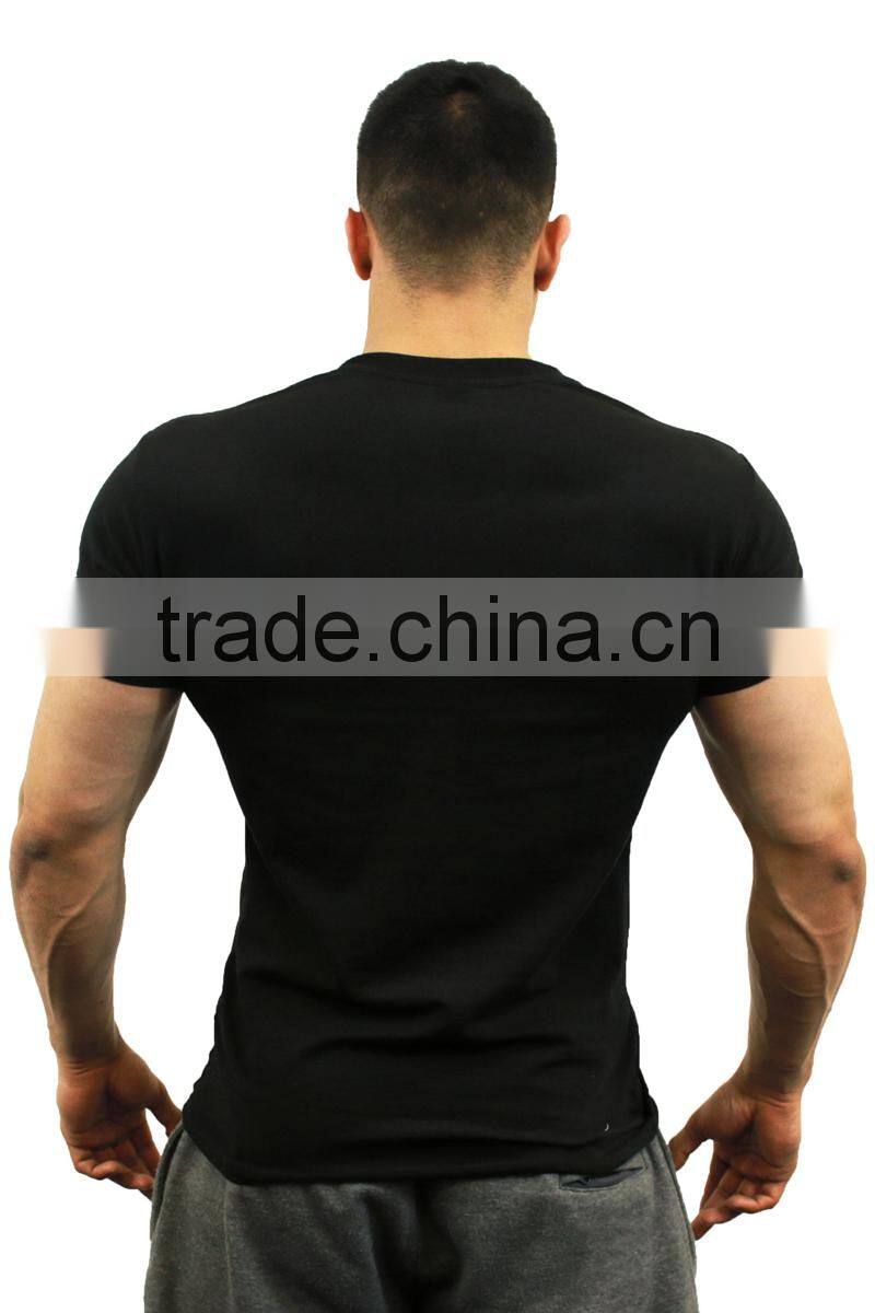 workout t shirt for man,Gym Fitness 95% Cotton 5% Elastane T Shirt