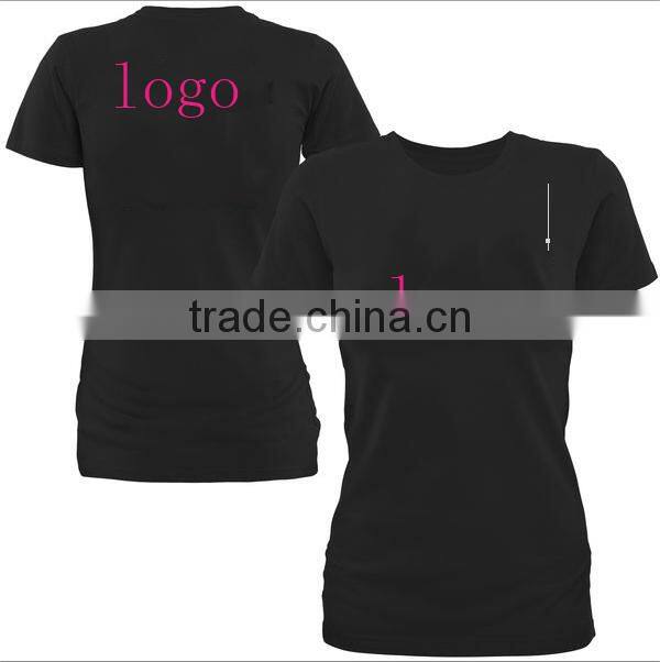 black basic design t-shirts standard shirt for women