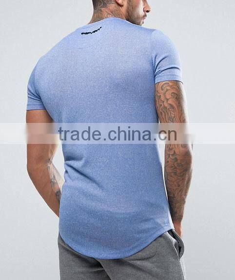 High quality men polyester spandex muscle fit gym dry fit t shirts