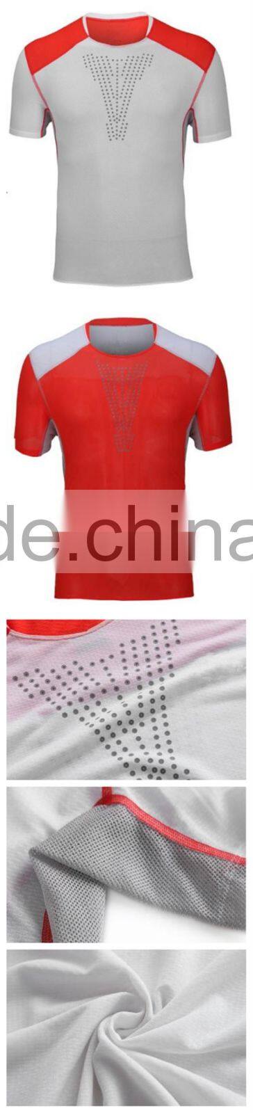 100% Polyester wholesale sport dry fit custom men t shirt printing