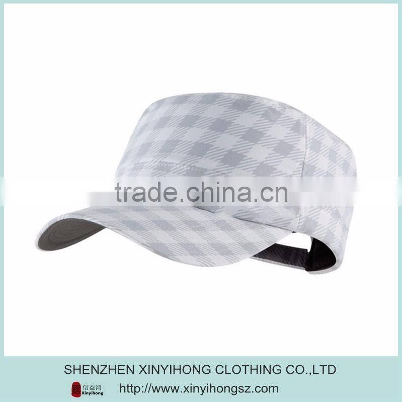 top quality fashion checked pattern golf caps with adjustable hook&loop