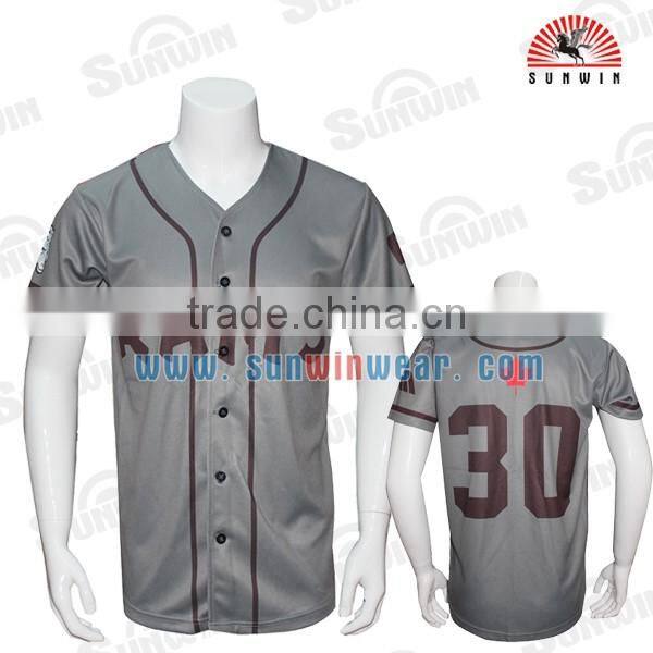 SUNWIN Dri Fit 100% Polyester Sublimated Blank Custom Softball / Baseball Jersey