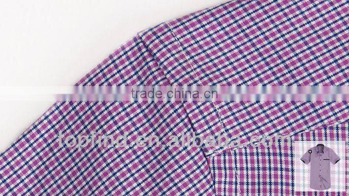 Fashion double button down collar fake pocket short sleeve shirt