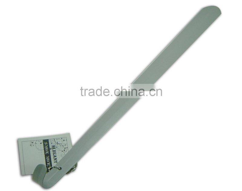 Grey popular decorative plastic handle shoe horn