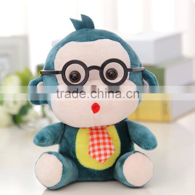 Cute Monkey Plush Toy With Glass Doll Kids Gift
