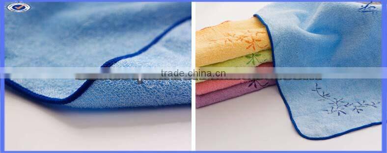 2015 hot sale square bamboo fiber face towel China mamufacturer