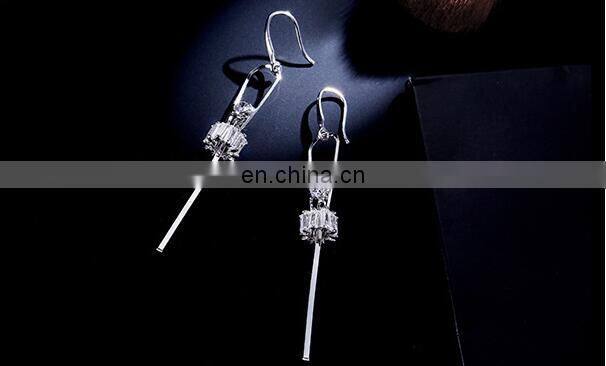 Creative Anti-allergic Inlay Zirconia Earrings Personalized Crystal Earrings