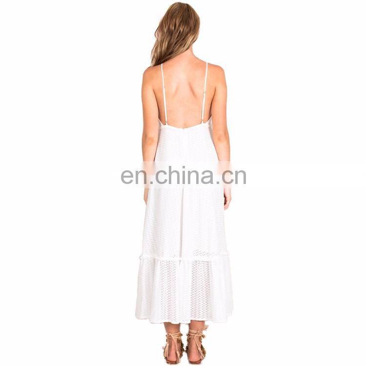 2017 New Arrival One Piece Casual Backless White Slip Maxi Dress Latest Dress Designs Photos