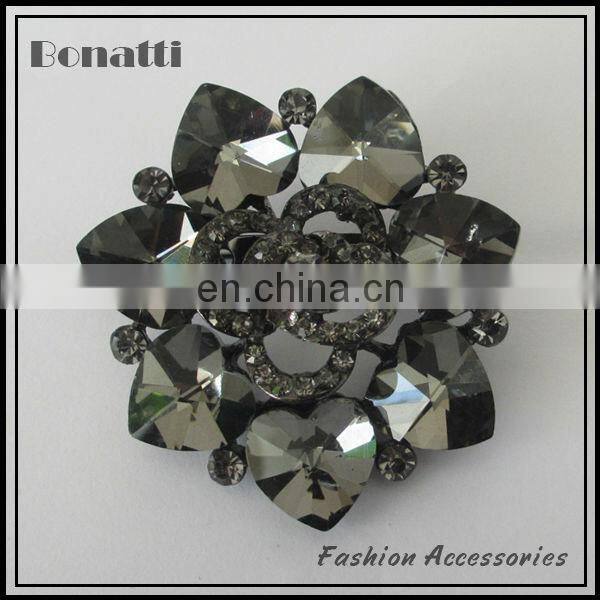 hot sale silver crystal brooch