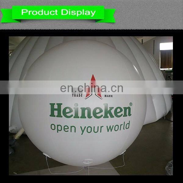 White large inflatable helium balloon with logo/advertising inflatable helium sphere balloon for attraction