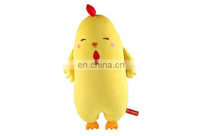 Personalized funny yellow chicken animal shaped plush body pillow