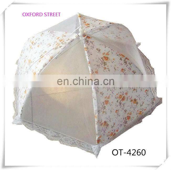 Green flower mesh food plate cover