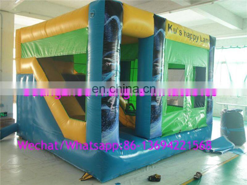 Factory supply inflatable bouncy castle with water slide