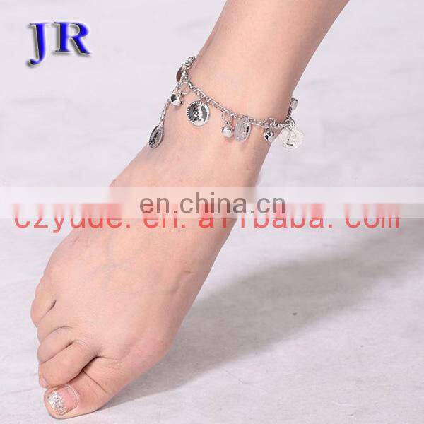 Tribal gold and silver coin belly dance anklet jewelry accessories P-9009#