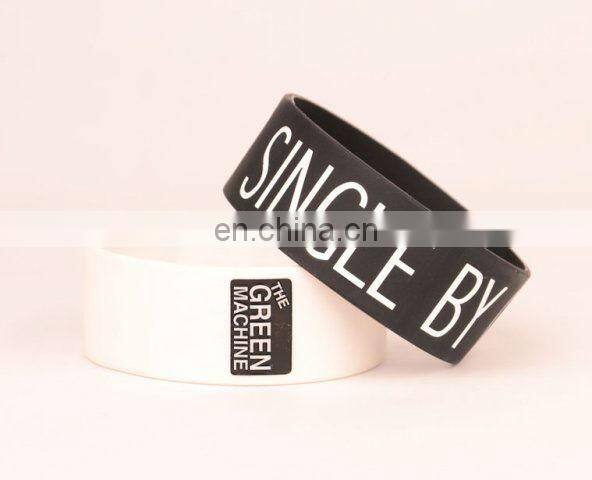 2014 Hot Sale Silicone Ribbon Personal Blue Free Sample Bracelet