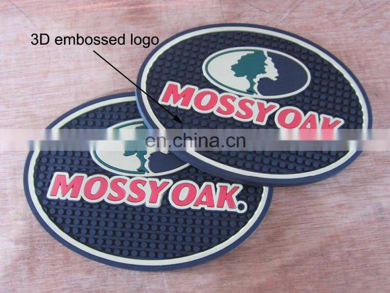 Custom design heat-resistant pvc coaster for beverage coffee