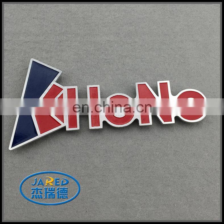 Fancy Car Decoration Custom Name Metal Painting and Brushed Engraved Aluminum Label