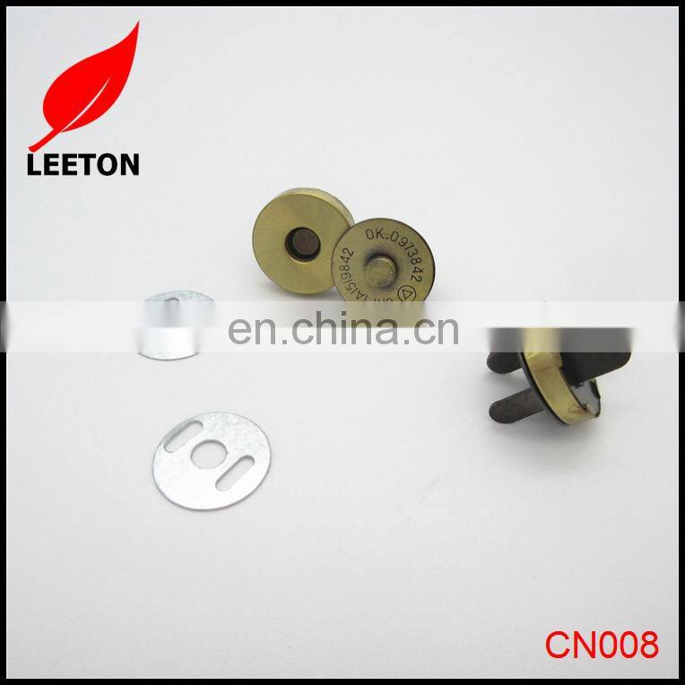 China supply 14mm anti-brass magnetic snap fastener for bag
