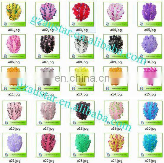 NEW! Hot sell Tourquoise / Brown Nagorie Curled Goose feather pads