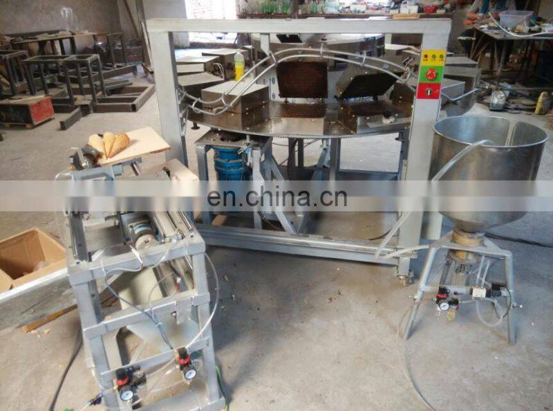 Gelgoog Semi Automatic Icecream Rolled Sugar Crisp Cone Making Production Line Ice Cream Waffle Cone Machine For Sale