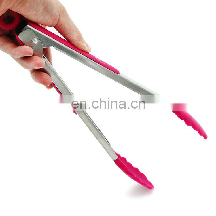 Heat Resistant Kitchenware BBQ Silicone Tongs for Cooking