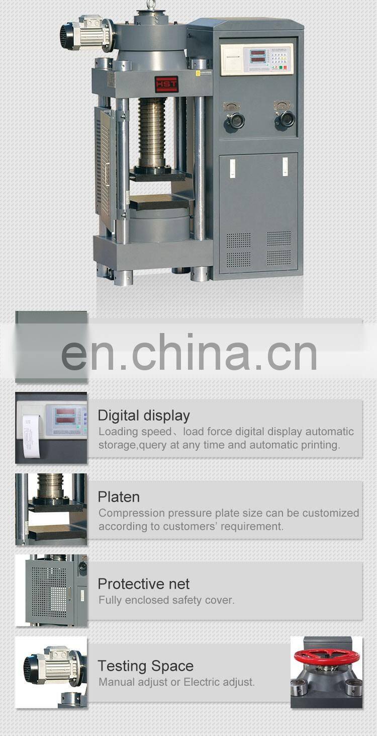 YES-2000D 2000KN Digital Brick Cement Concrete Compressive Strength Testing Machine