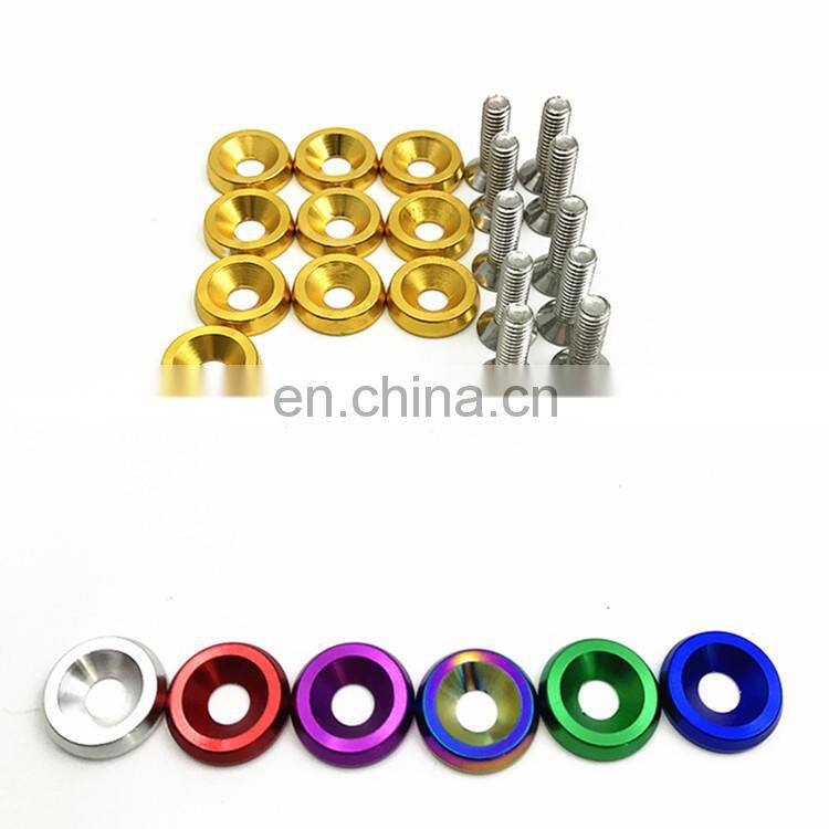JDM Racing Part M6 neo chrome fender washers
