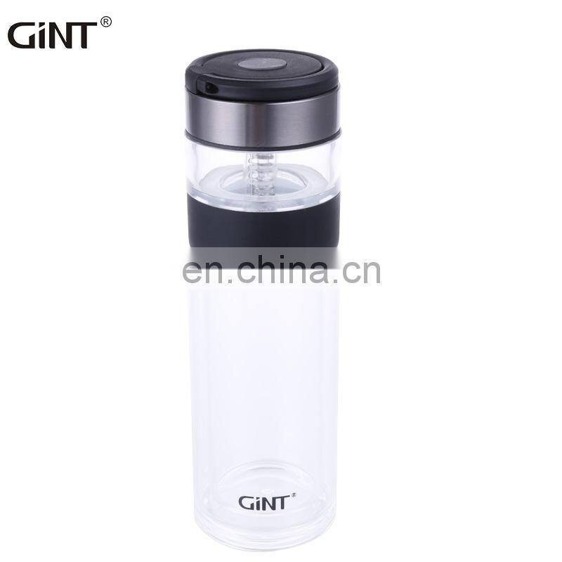 GINT 260ml High Quality Double Wall Glass Wholesale Insulated Water Bottle