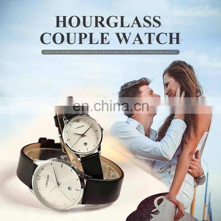 LONGBO 7315 Unisex Men Women Cheap Simple Watches Analog Quartz Leather Strap Couple Wrist Watch