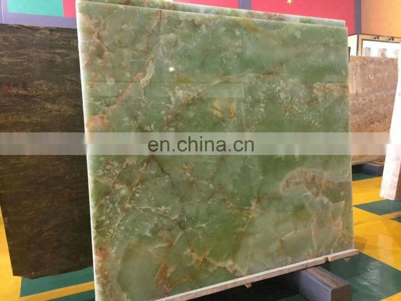 Light green onyx agate stone panels