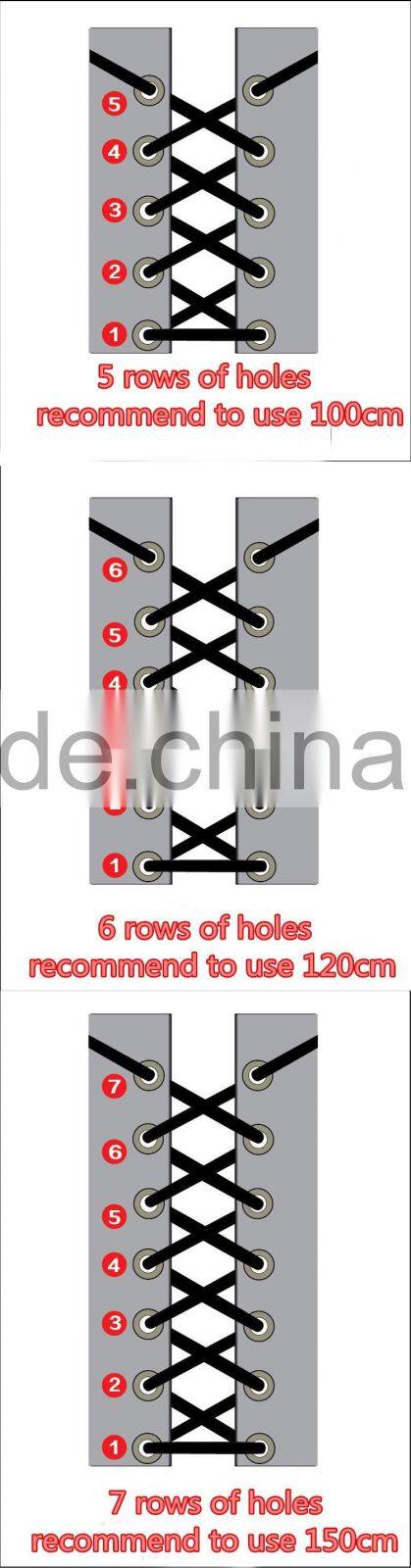 6mm Wide Flat Waxed Shoelaces Cotton