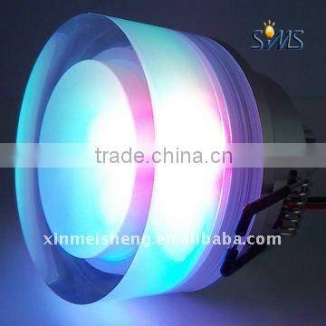 3W led rgb down light round ABS external electrical source
