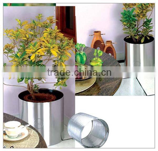 2016 New Garden Modern Flowerpot 304 Stainless Steel Modern Flowerpot Home Decoration