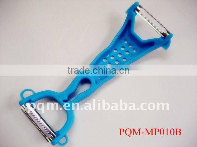 Double blade pratical blue vegetable peeler 010B
