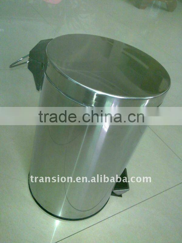 stainless trash bin