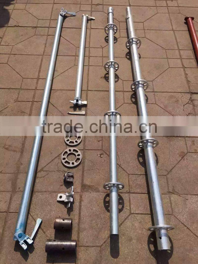 galvanized and painted steel scaffolding, ring lock scaffoldings, scaffolding props