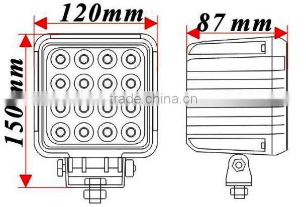 High Quality 48 Watt Working Led Lights 12v LED Offroad vehicle work Lights SUV vehicle Lights LED-D3048