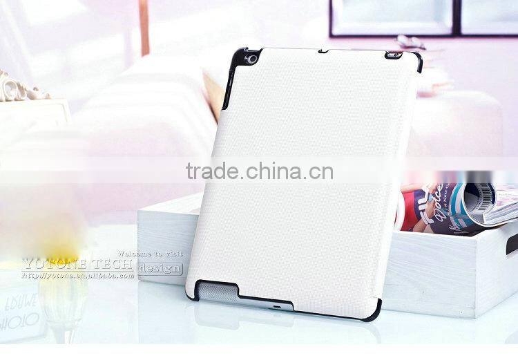 Hot New Promotional 4 Shapes Stand Design Magnetic PU Leather Crash-Proof Protective Case Cover for Ipad 2 3 4