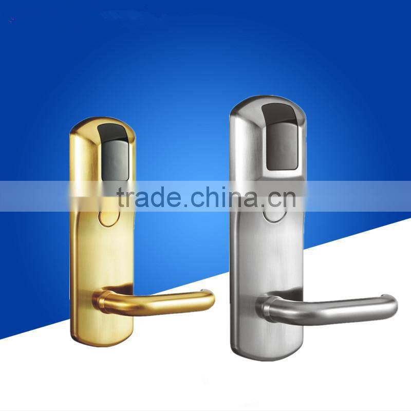 2015 European Style Zinc Alloy Electronic Hotel Card Door Locks with round handle