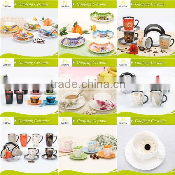 hand painted tea cup and saucer