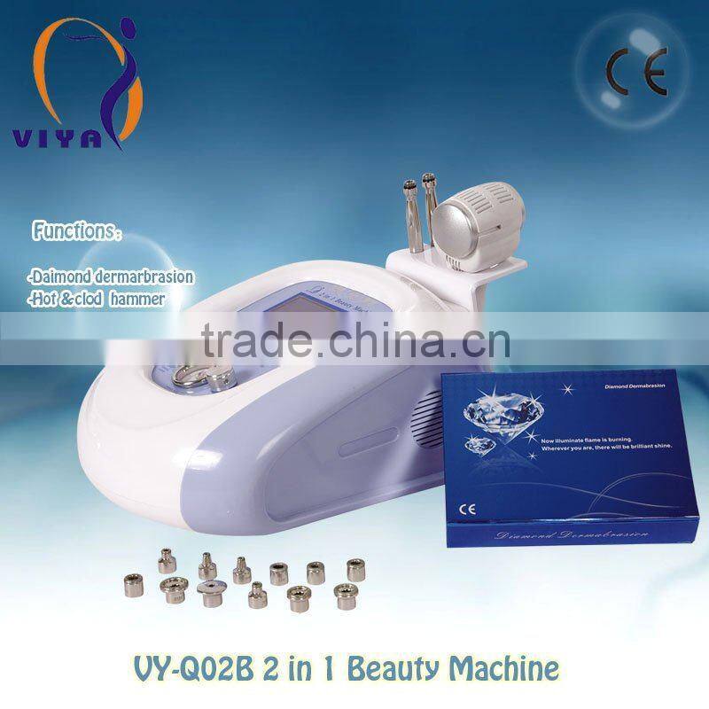 VY-Q02B 2 in 1 portable microdermabrasion device with hot cold treatment(CE approval)
