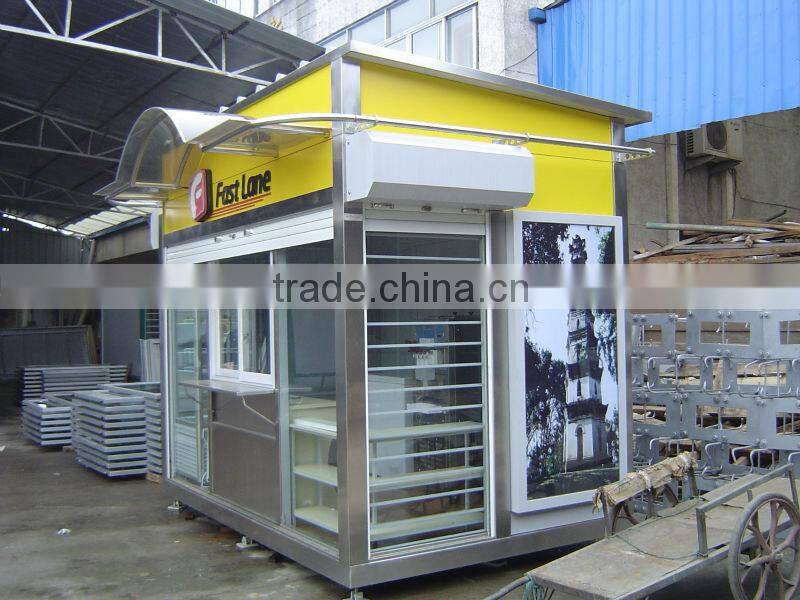 Outdoor elegant Fast food cart kiosk, Hot dog kiosk, Street food kiosk with free design