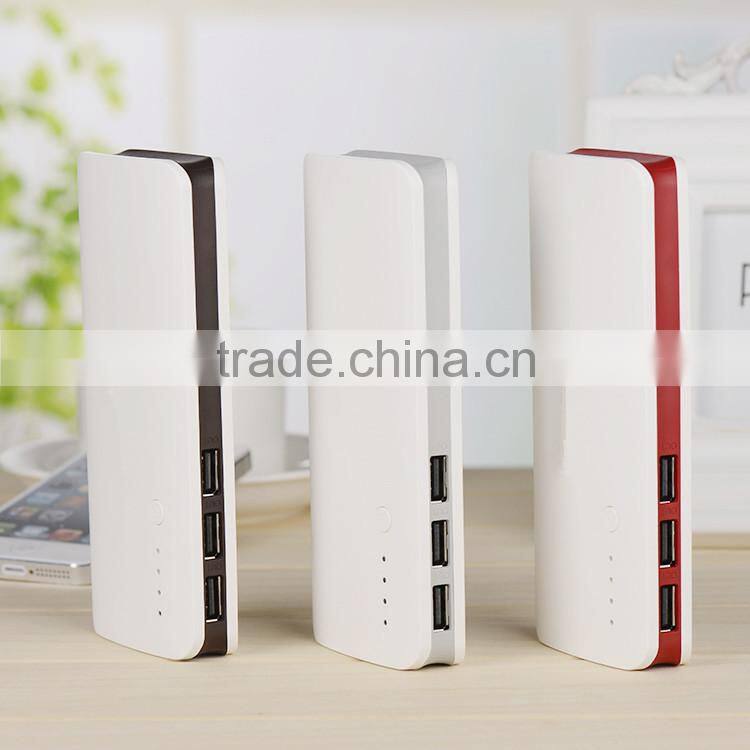 flashlight three usb 10000mah slim power bank charger XH-406