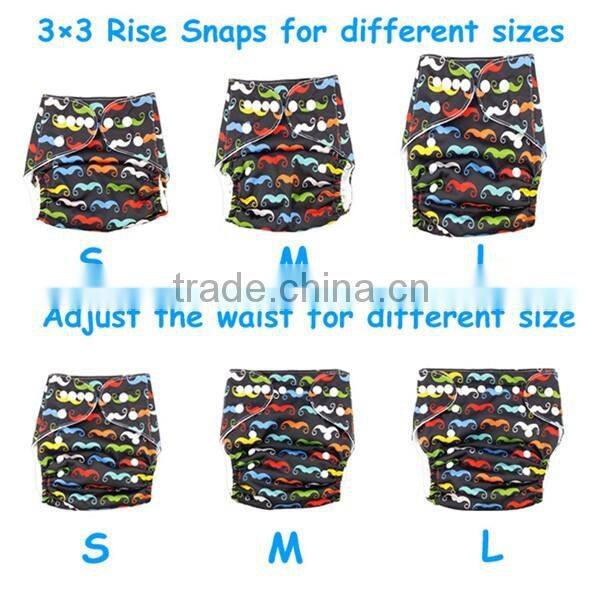New Cute Cartoon Character Machine Washable Colored China Cloth Diapers Wholesale