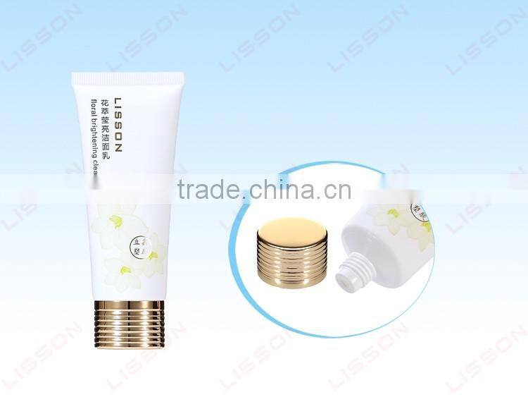 40ml to 100ml Cosmetic PE Tube with Electrified Aluminum Cap for Face Cleanser